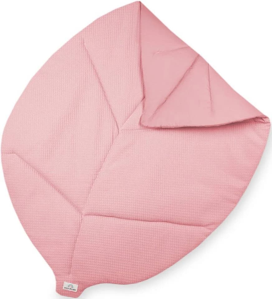 Julius Zöllner Krabbeldecke Blatt Waffelpiqué Rosa