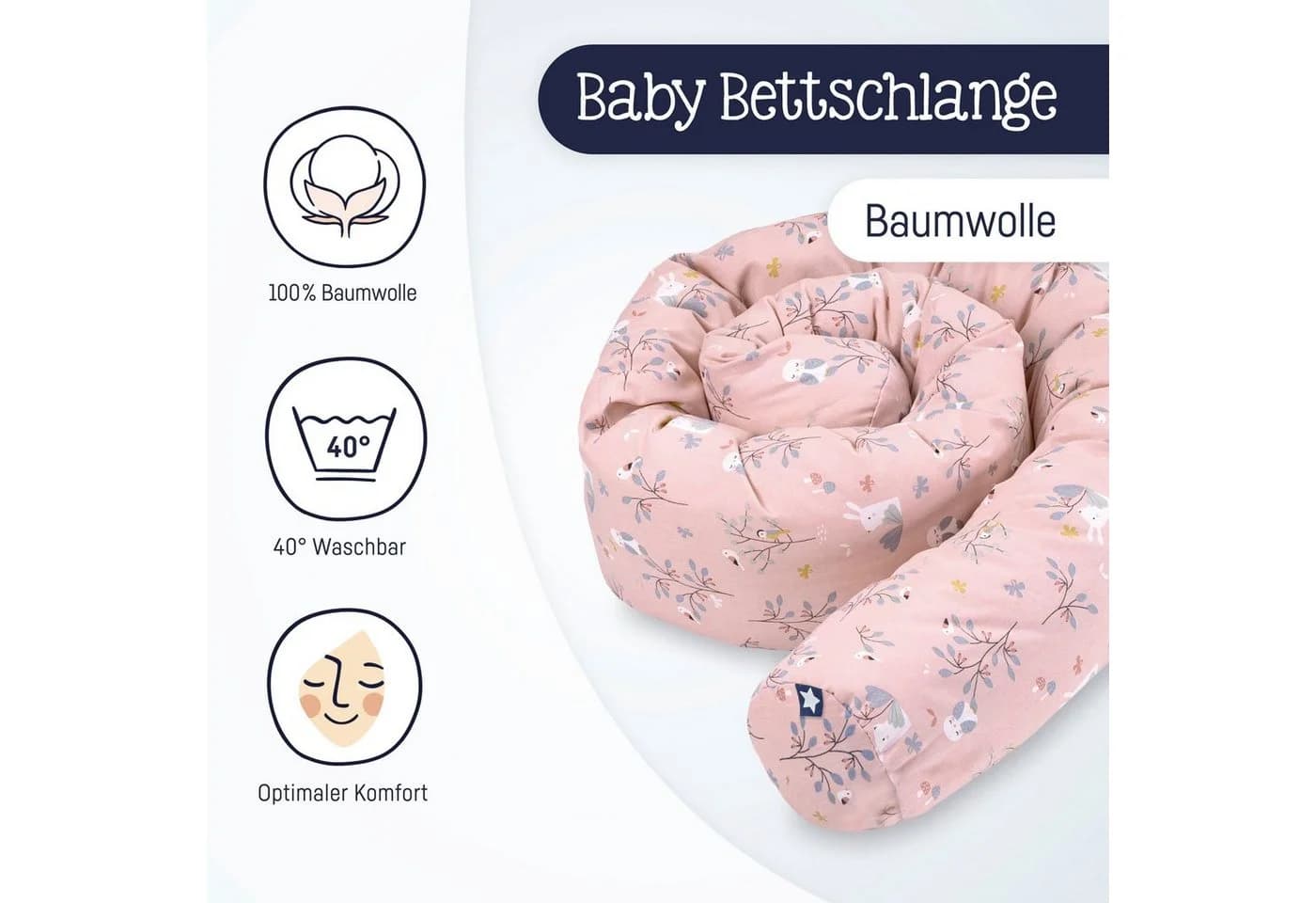 Julius Zöllner Nestchenschlange Rosalie Rosa 100% Baumwolle - Bild 4