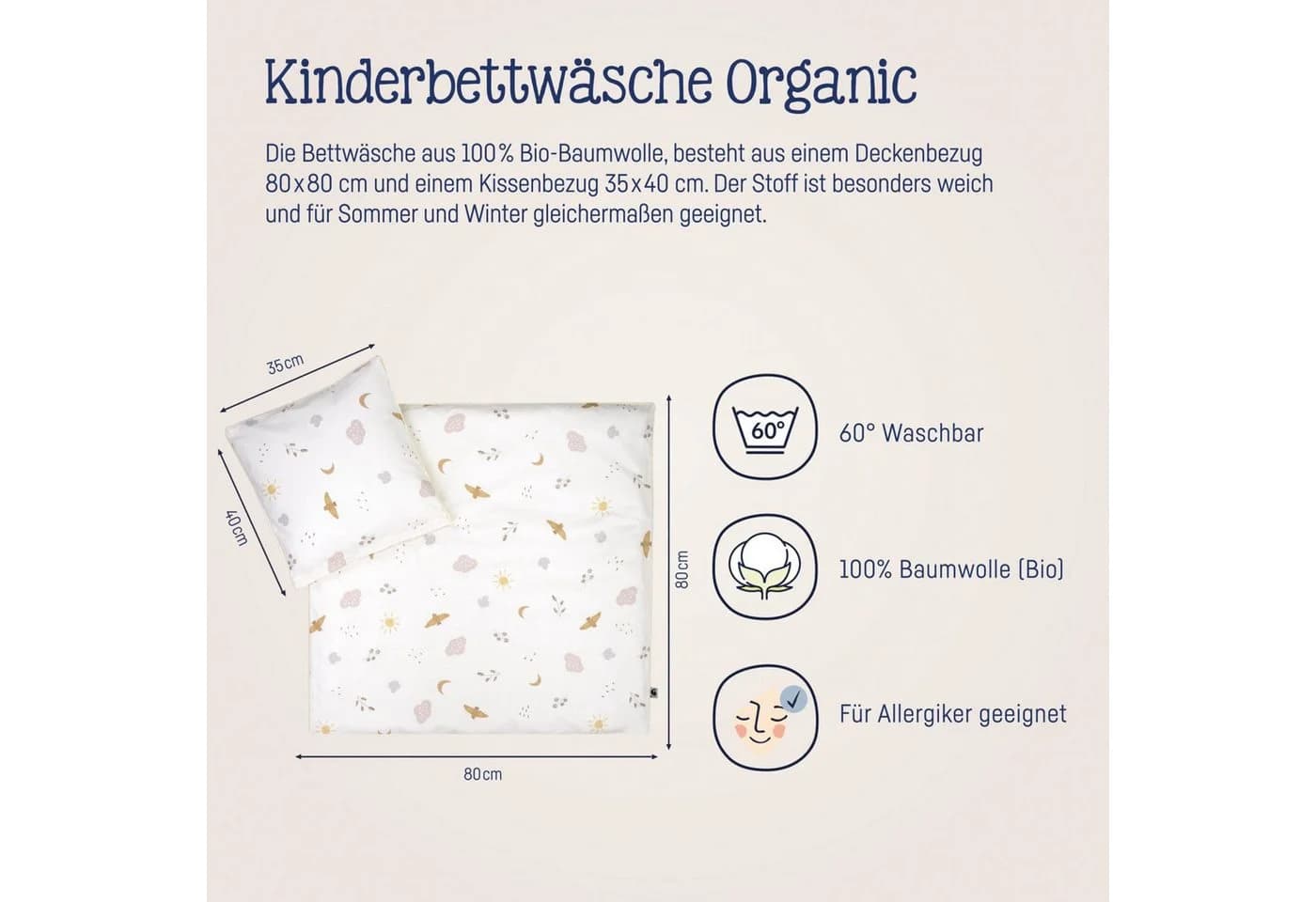 Julius Zöllner Babybettwäsche 100% Bio-Baumwolle - Bild 3