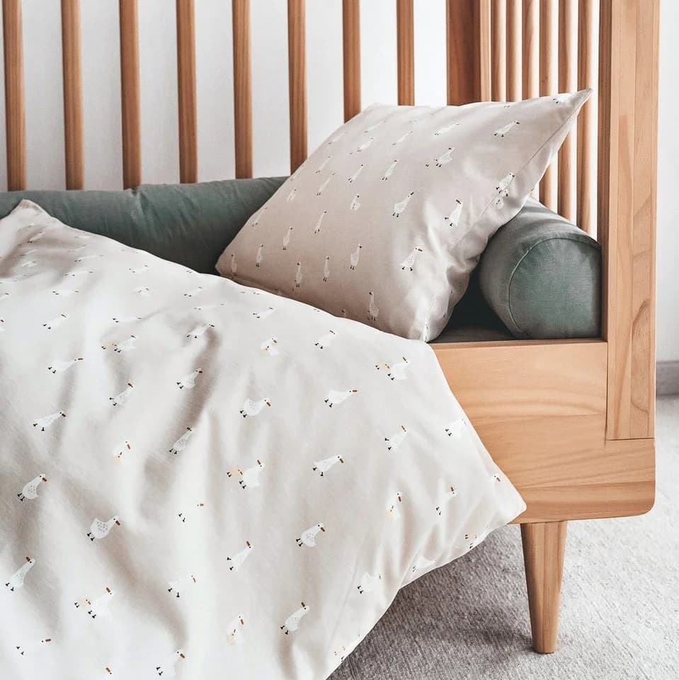 Julius Zöllner Babybettwäsche Jersey Beige mit Reißverschluss - Bild 4