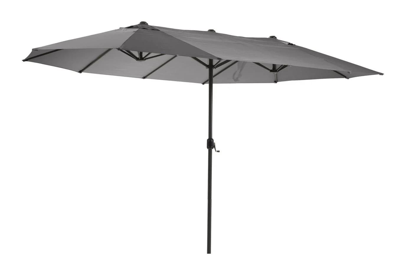 Leco Oval-Sonnenschirm Anthrazit Doppel-Sonnenschirm - Bild 3