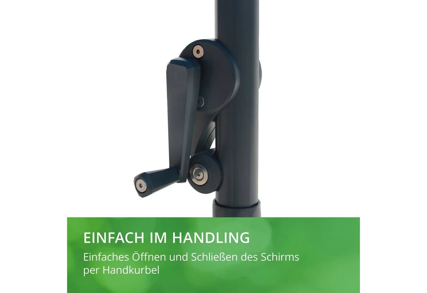 Leco Oval-Sonnenschirm Anthrazit Doppel-Sonnenschirm - Bild 5