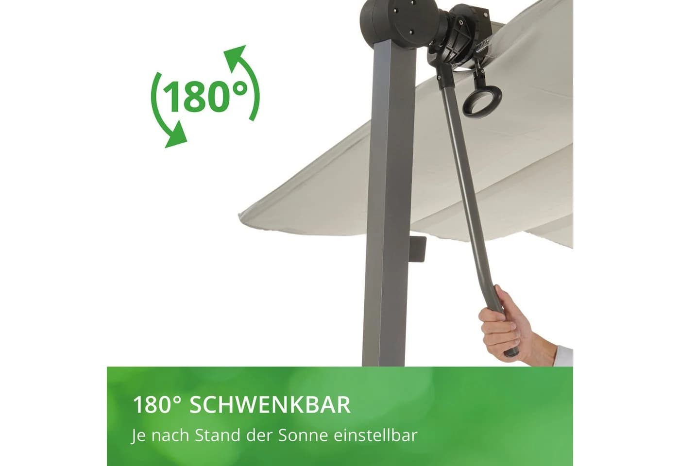 Leco Standmarkise WAVED 4x2,5 m Sonnenschutz Pavillon Lichtgrau - Bild 3