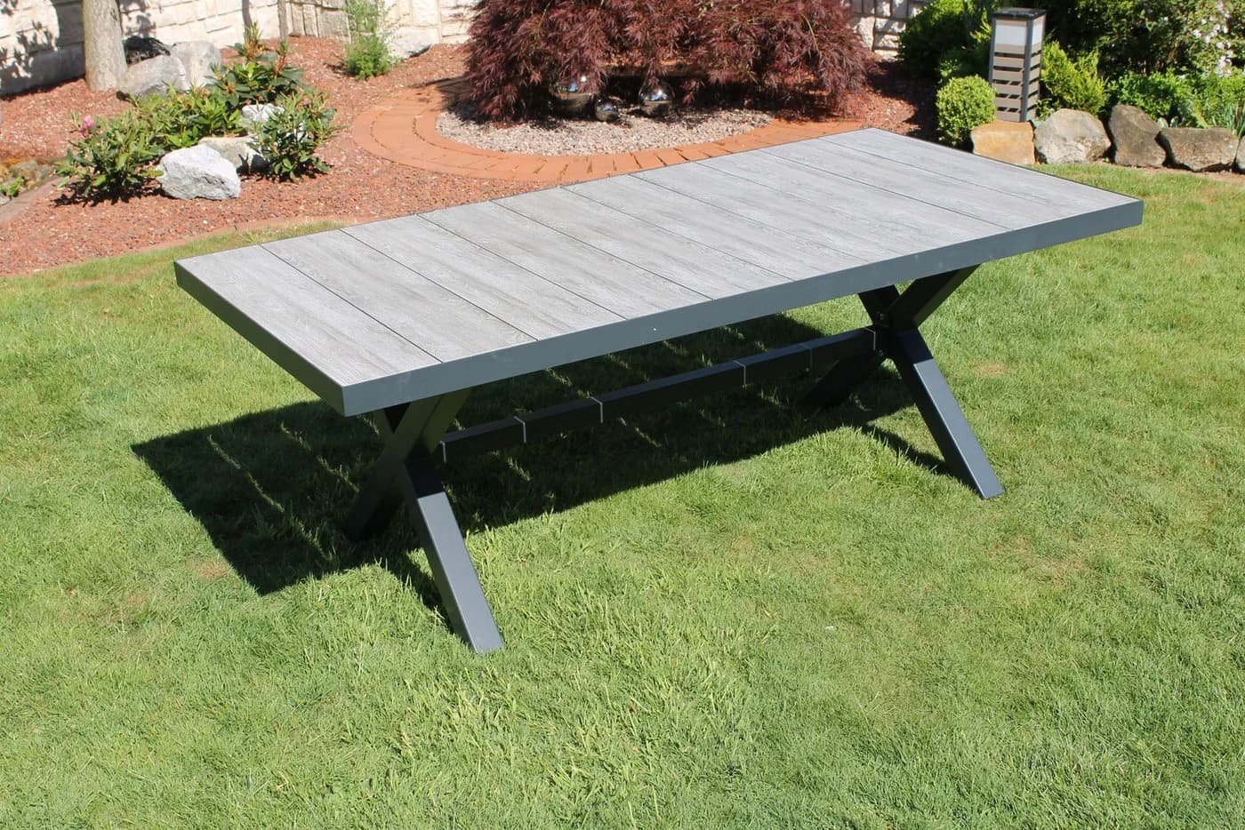 Leco Gartentisch Tisch Manhattan XXL - Anthrazit - Bild 4