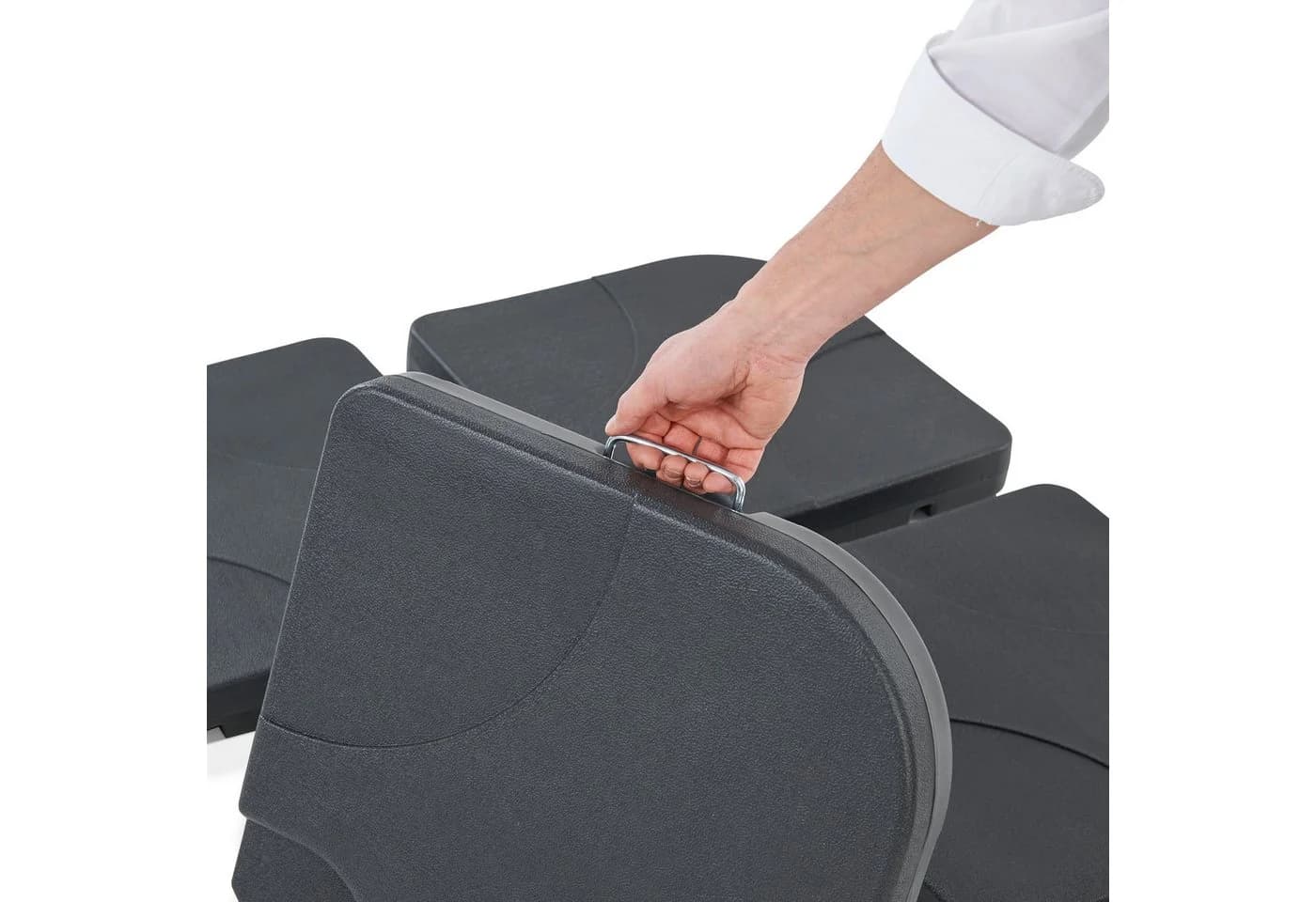 Leco Plattenset für Kreuzständer Schwarz Polyethylen / Stahl