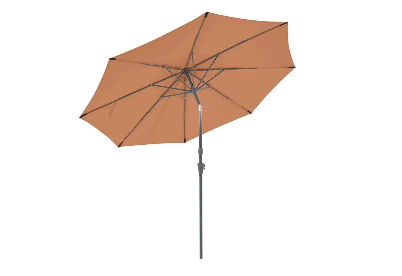 Leco Marktschirm Ø3m Anthrazit Orange mit Knickfunktion