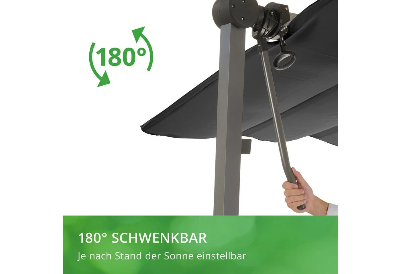 Leco Standmarkise Waved Faltbares Sonnendach Anthrazit - Bild 3