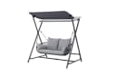 LECO Hollywoodschaukel MARIE 2-Sitzer mit Sonnendach und Kissen Grau Bild 1