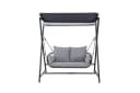 LECO Hollywoodschaukel MARIE 2-Sitzer mit Sonnendach und Kissen Grau Bild 3