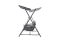 LECO Hollywoodschaukel MARIE 2-Sitzer mit Sonnendach und Kissen Grau Bild 4