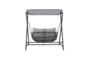 LECO Hollywoodschaukel MARIE 2-Sitzer mit Sonnendach und Kissen Grau Bild 5