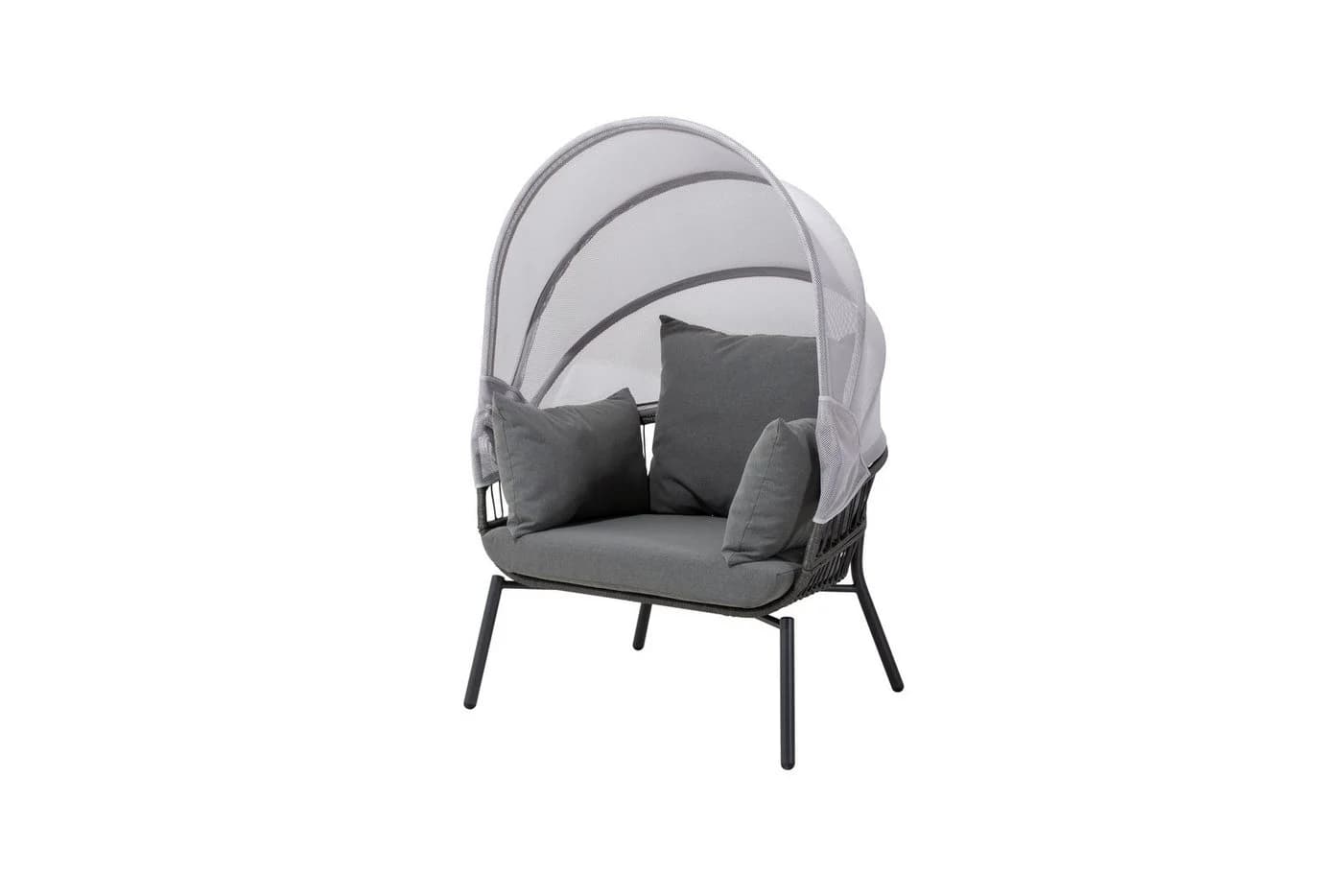 Leco Sessel mit Fußhocker Anthrazit - Bild 3