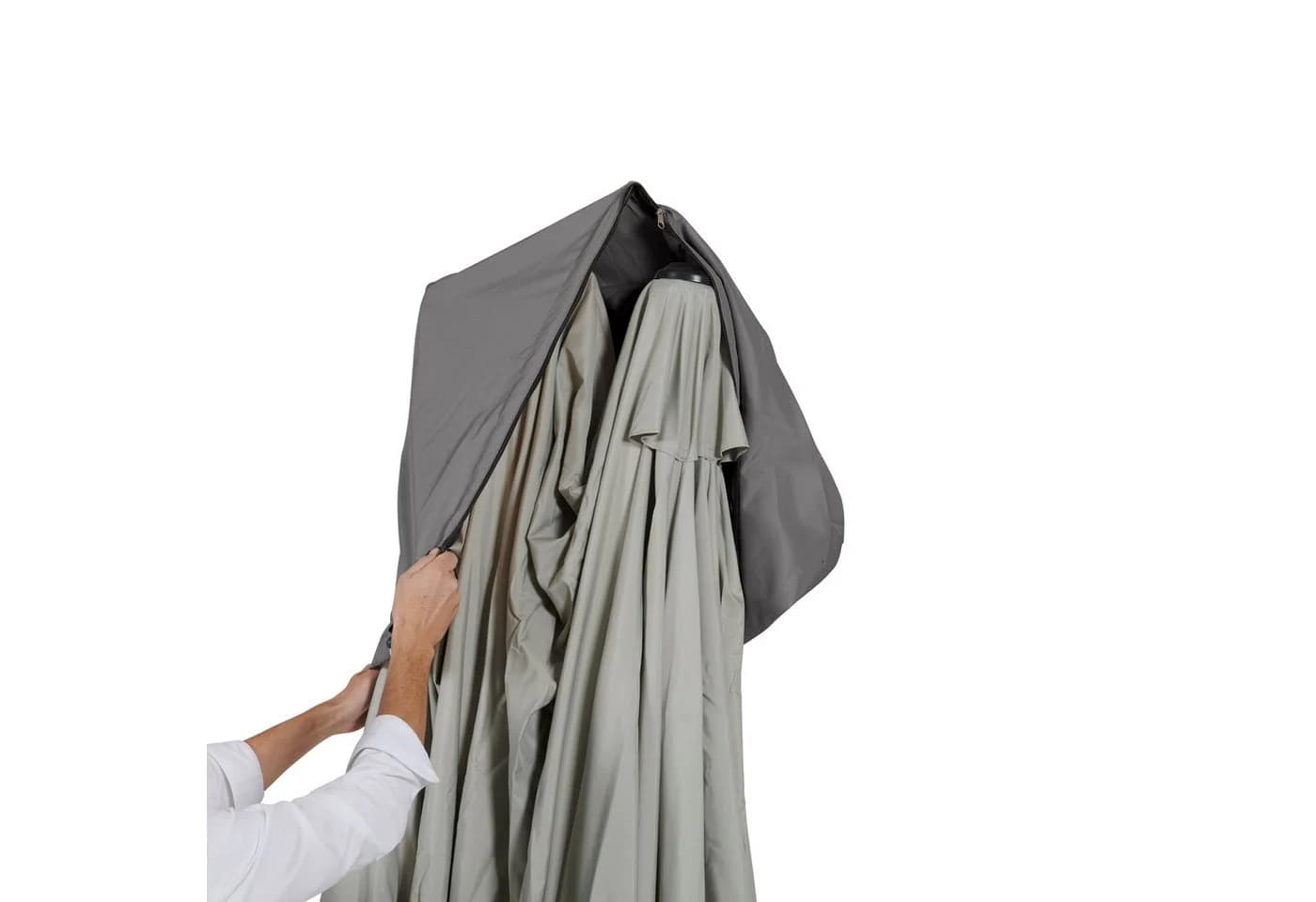 LECO Sonnenschirm-Schutzhülle Anthrazit Polyester - Bild 3
