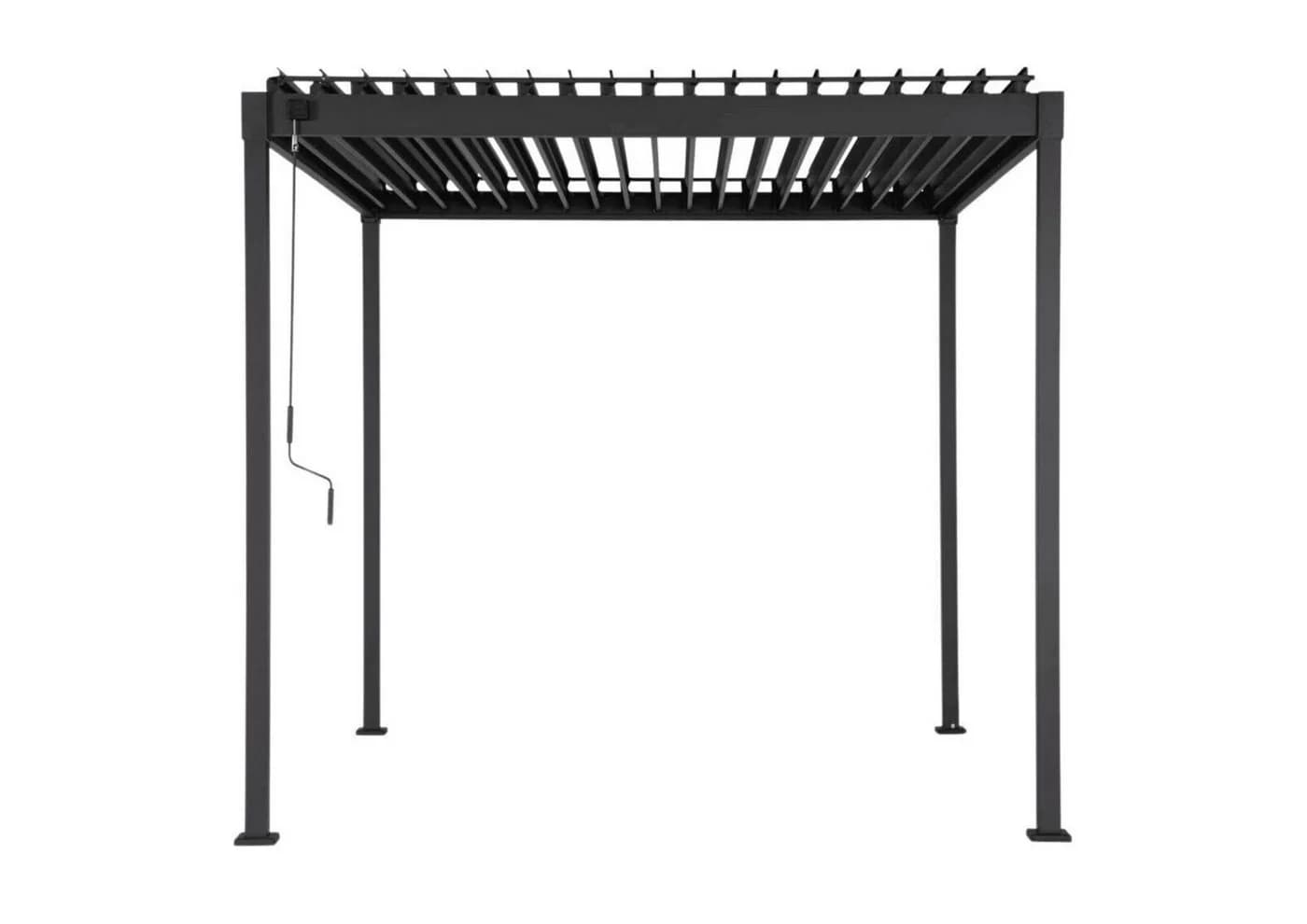 Stilvolle Pergola aus Stahl und Lamellen in Anthrazit - Bild 3