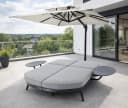 Leco Sonnenliege mit Ampelschirm Anthrazit Aluminium Bild 1