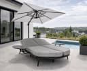 Leco Sonnenliege mit Ampelschirm Anthrazit Aluminium Bild 2