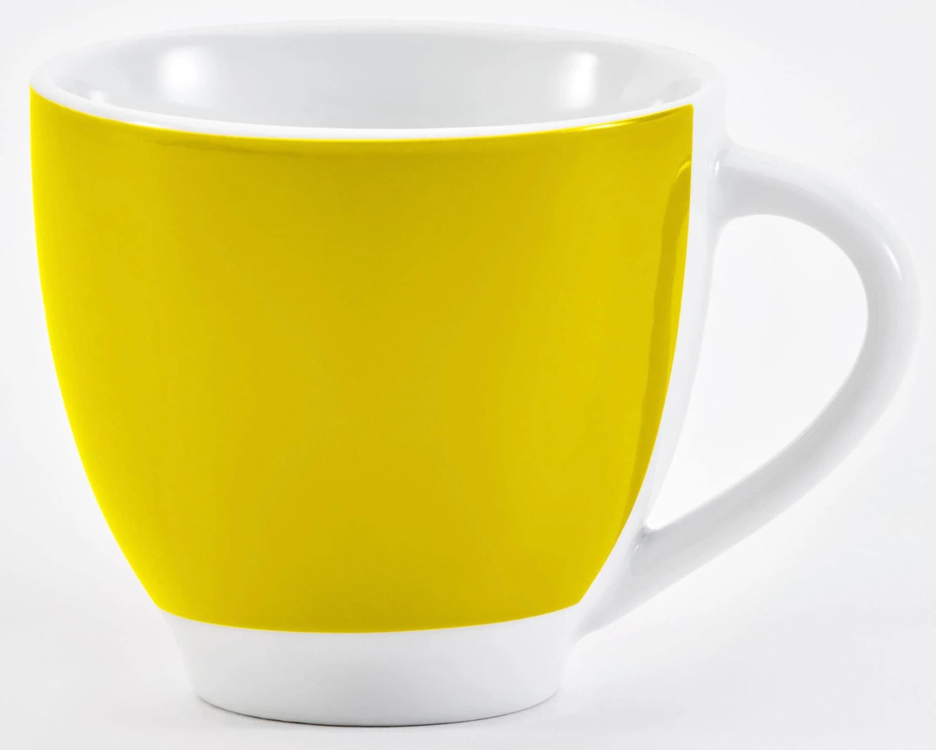 Van Well Tasse Vario 6-teilig Gelb/Weiß Porzellan