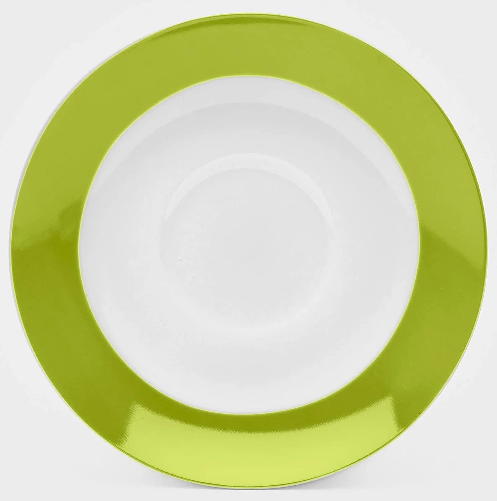 Van Well Untertasse Vario 6er Set Grün/Weiß Porzellan