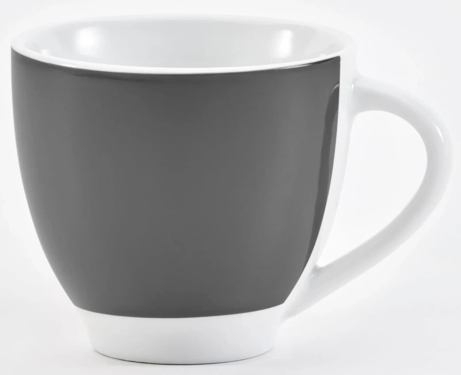 Van Well Vario 6-teiliges Kaffeetassen-Set Grau-Weiß Porzellan