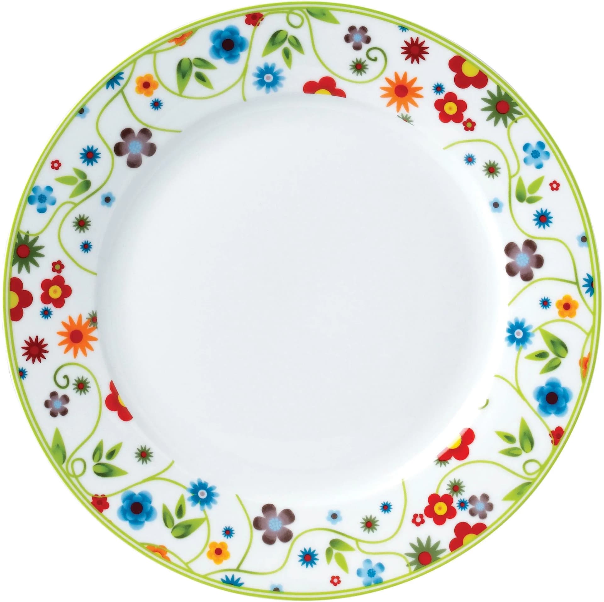 VAN WELL Speiseteller Set Vario 6-teilig Bunt Weiß Porzellan