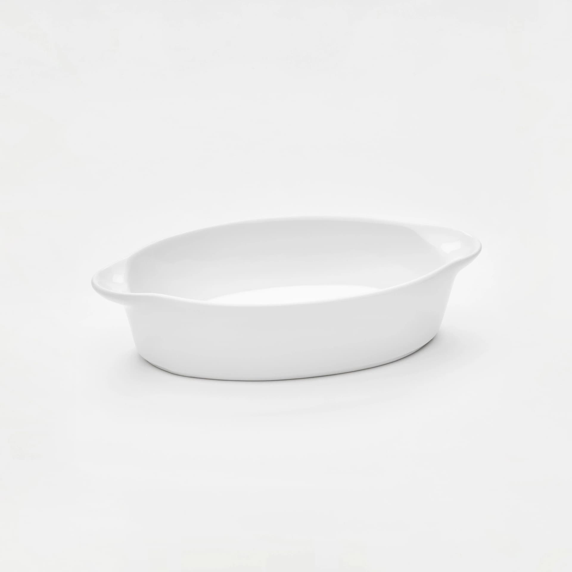 VAN WELL Auflaufform Oval Weiß Porzellan
