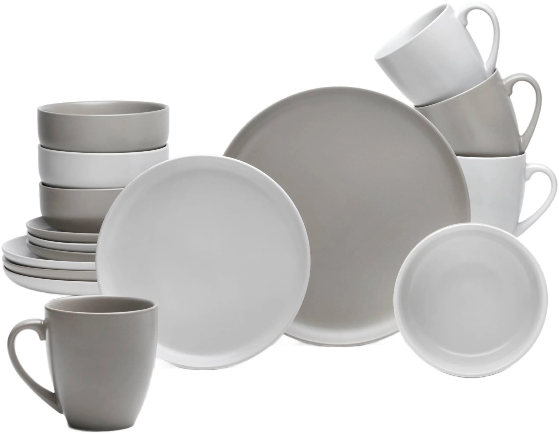 VAN WELL Geschirr-Set Stockholm 16-teilig beige Steingut
