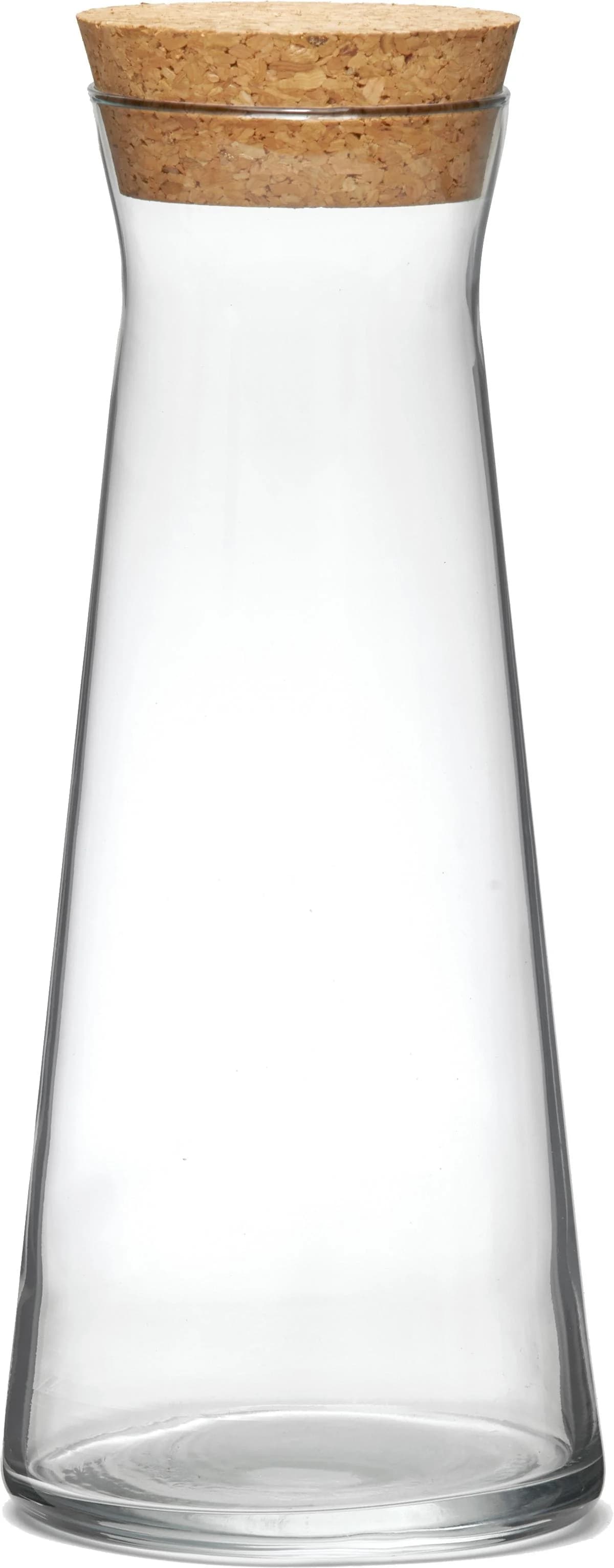 Van Well Glaskaraffe Eco 1,0 Liter Naturkork-Deckel