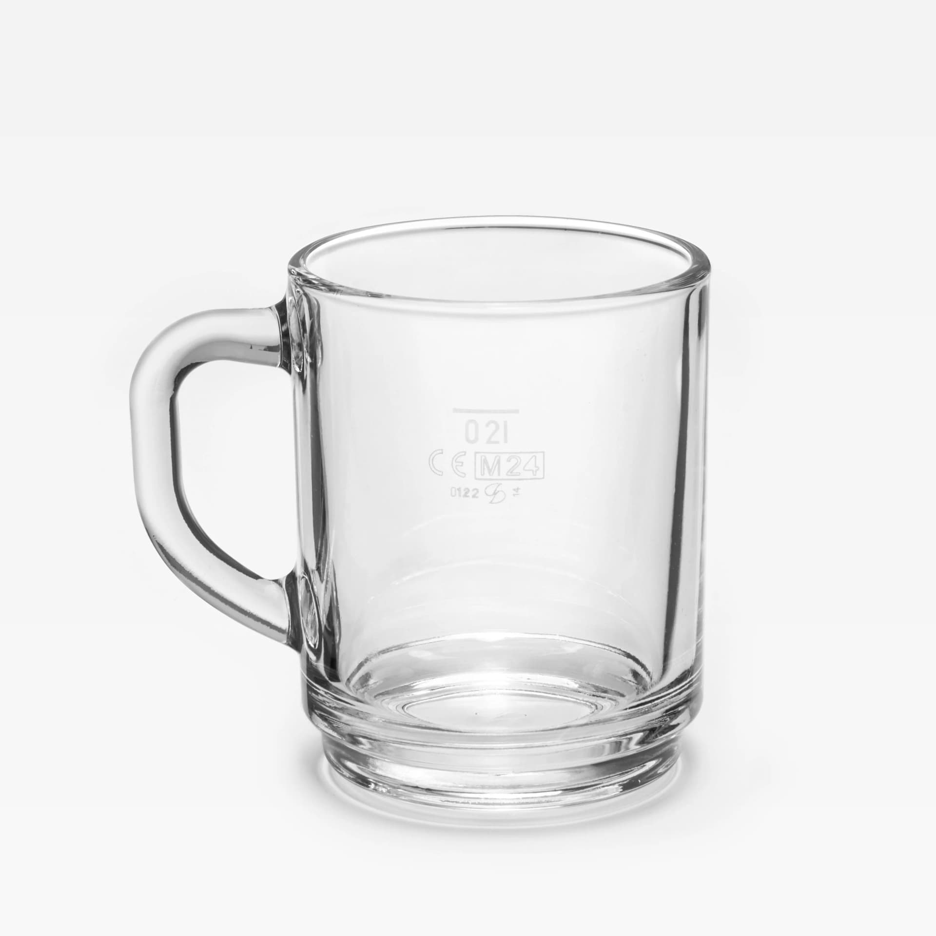 Teeglas mit Henkel DENVER aus Hartglas, klar, 200 ml