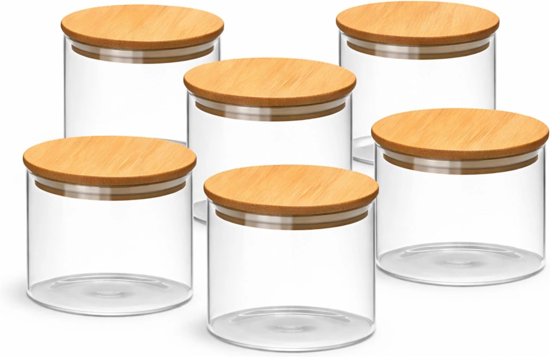 Van Well Vorratsdose Ella 6er Set Glas Bambusdeckel