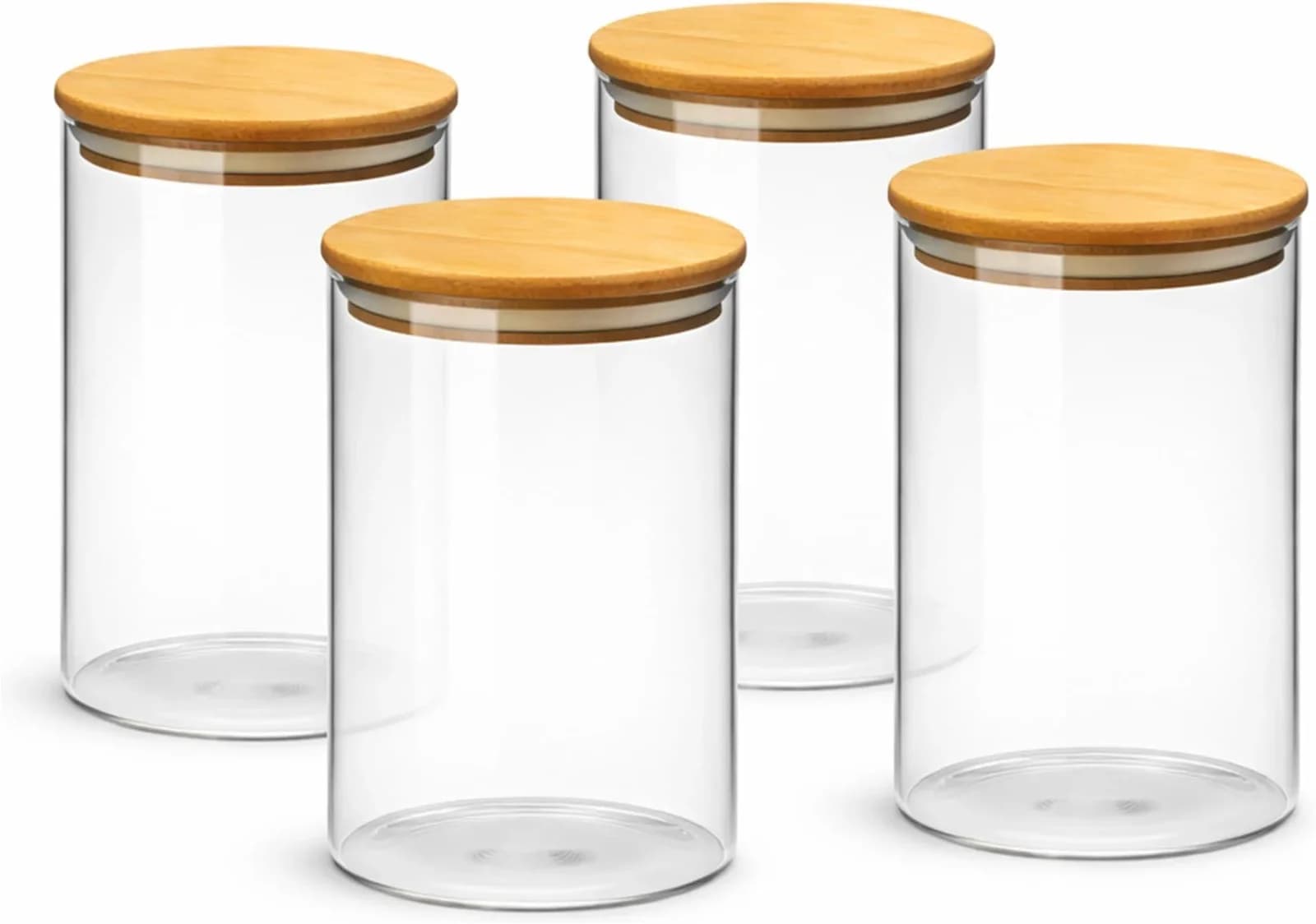 Van Well Vorratsdose Ella 4er Set Glas Bambus