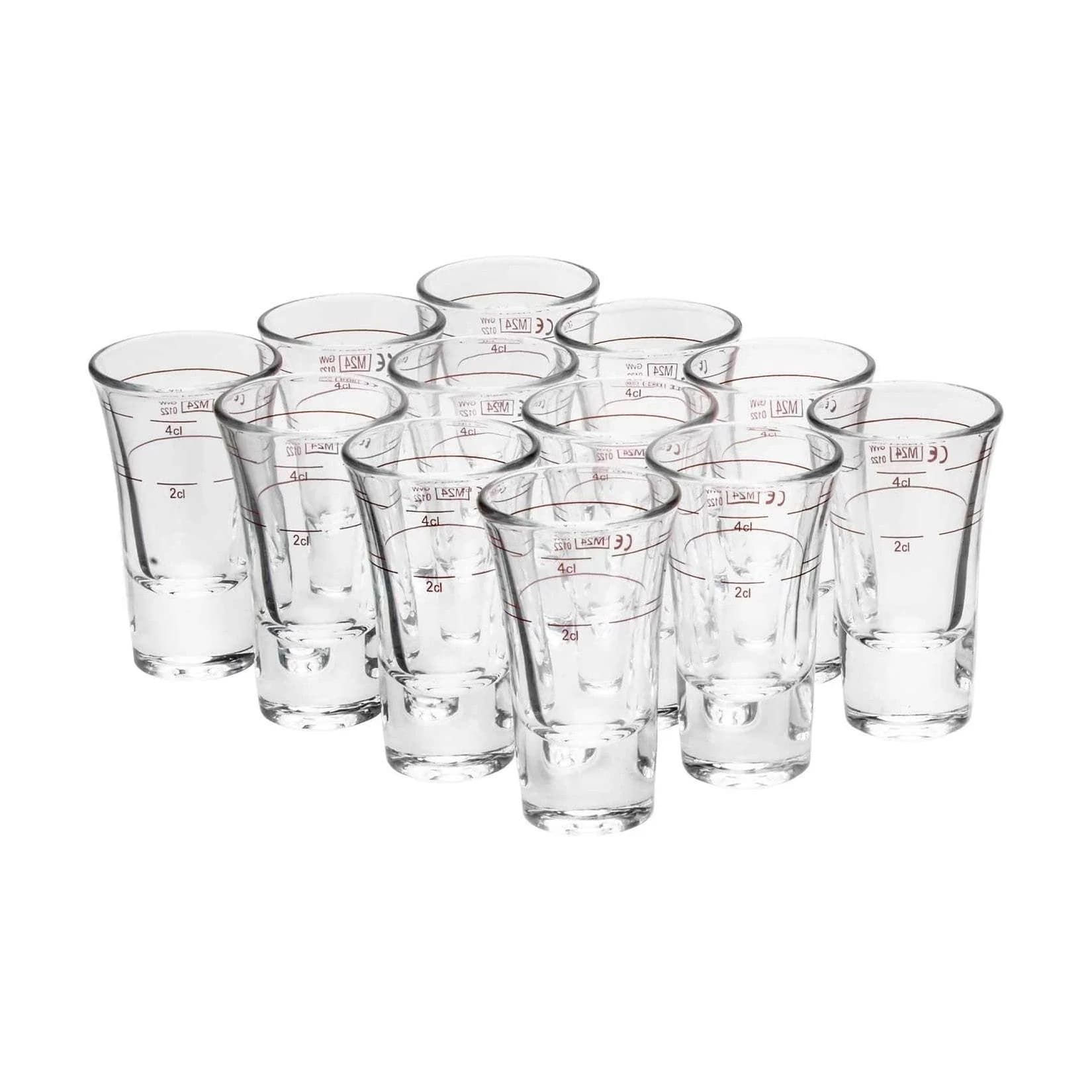 Van Well Schnapsglas Dublino 12-tlg. Transparent Geeicht 2cl + 4cl