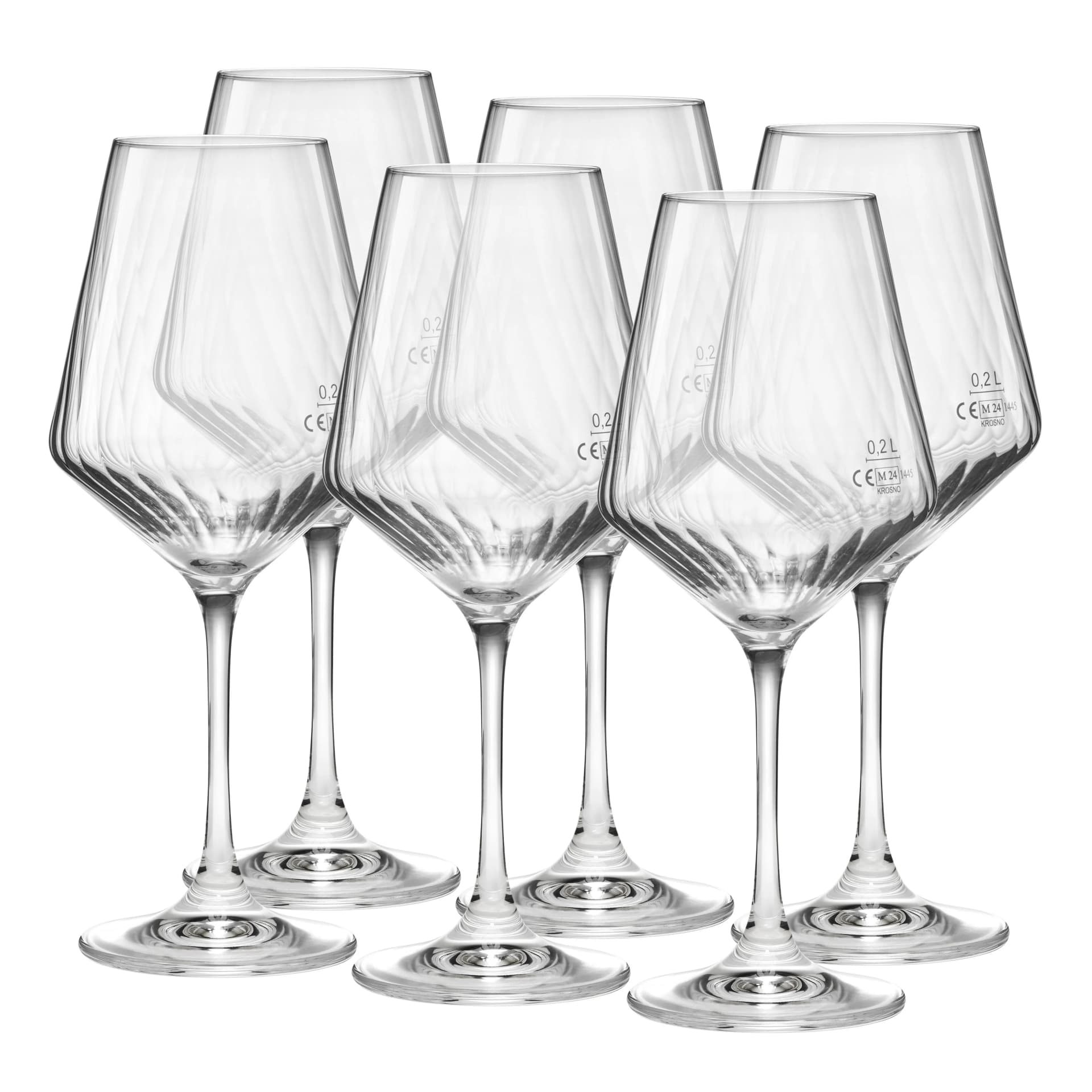 Van Well Weinglas Eva 6er-Set Kristallglas 55cl transparent