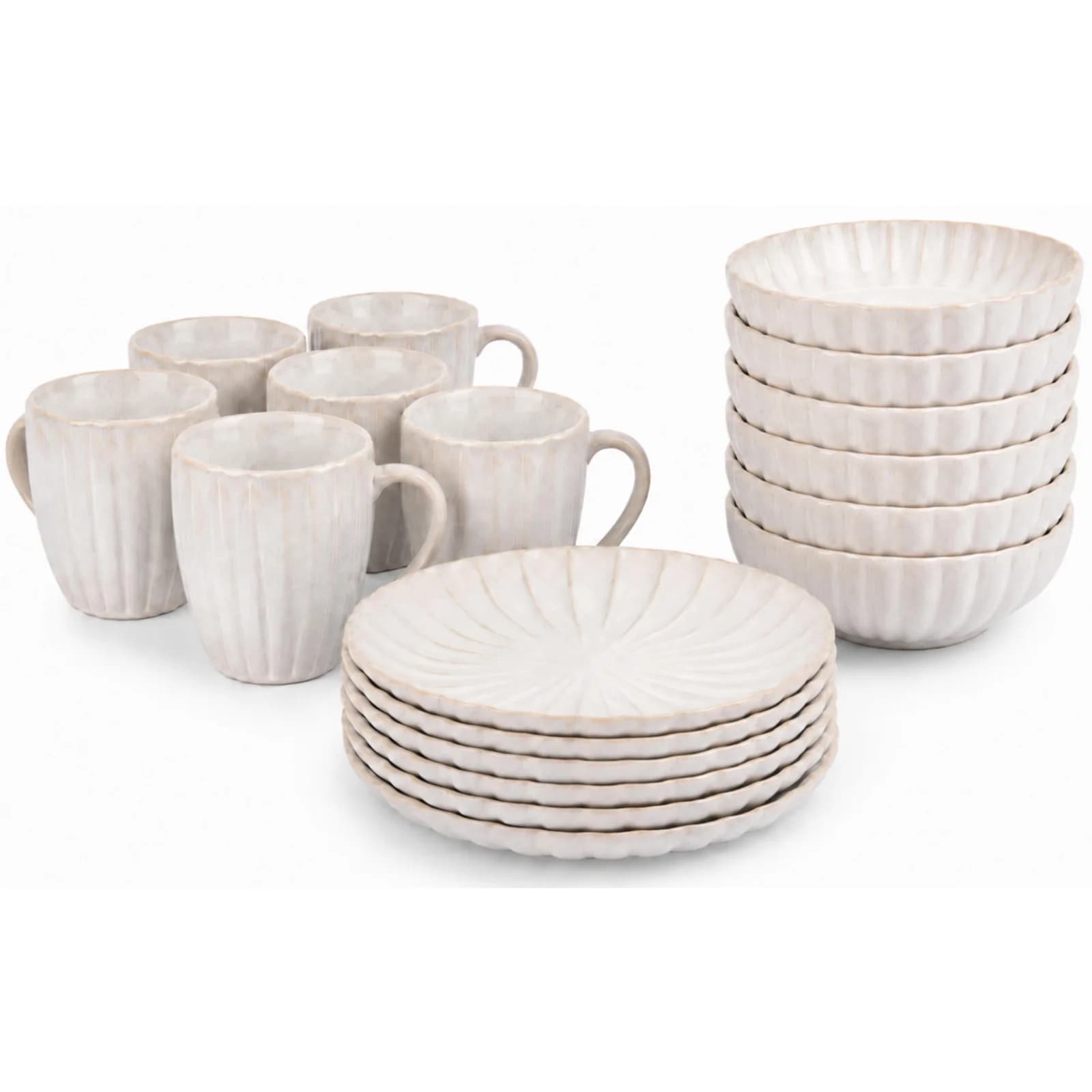 Cosy & Trendy Geschirrset Astera 18-tlg. Steinzeug Beige