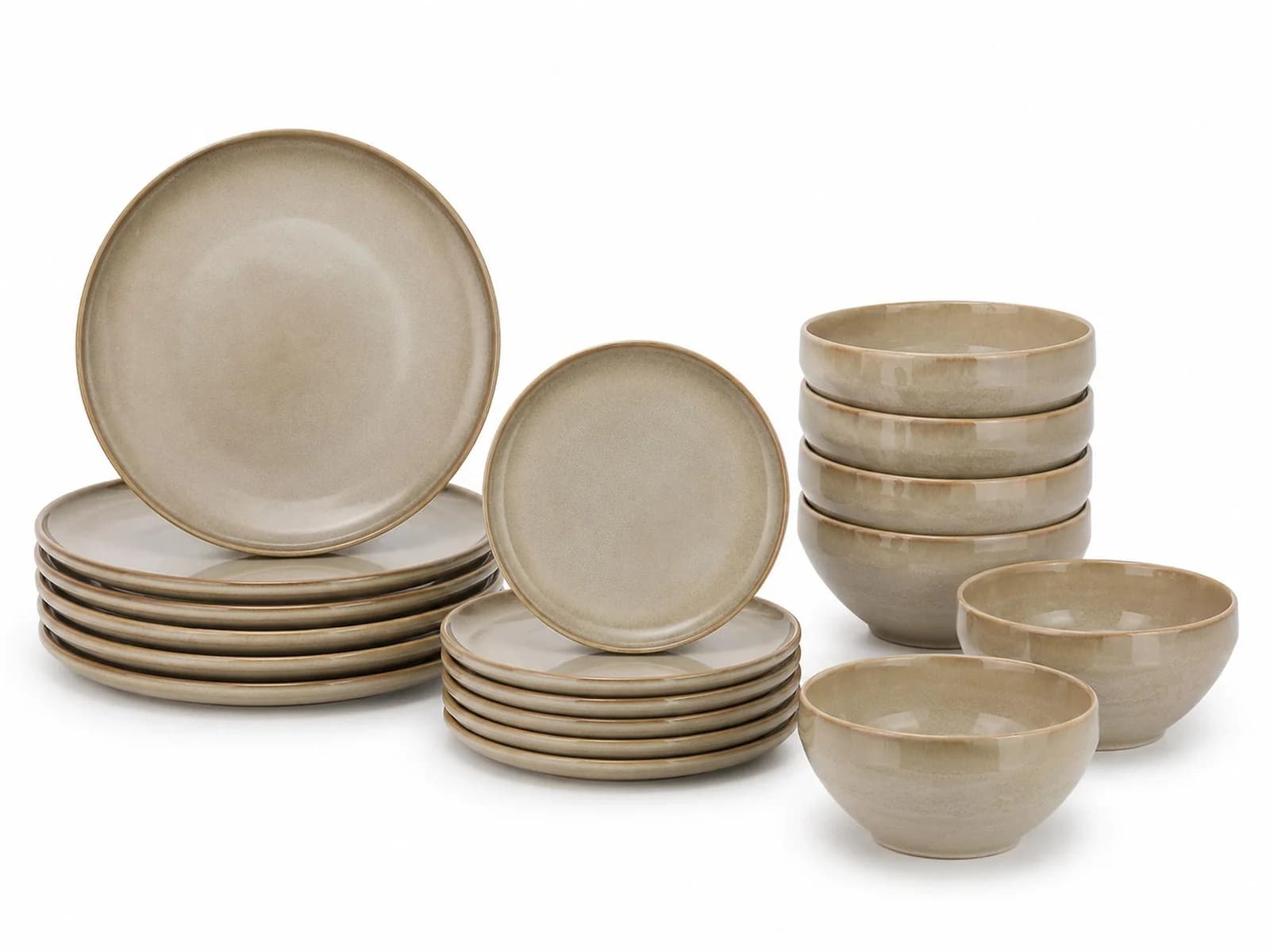 Cosy & Trendy Teller-Set Conico 18-tlg. Sand Steinzeug