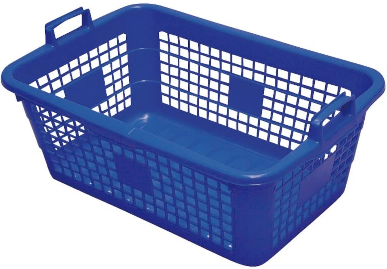 Lockweiler Wäschekorb Blau Kunststoff 45 Liter