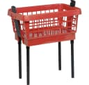 Lockweiler Wäschekorb Kunststoff Rot mit Füßen 45 Liter Bild 1
