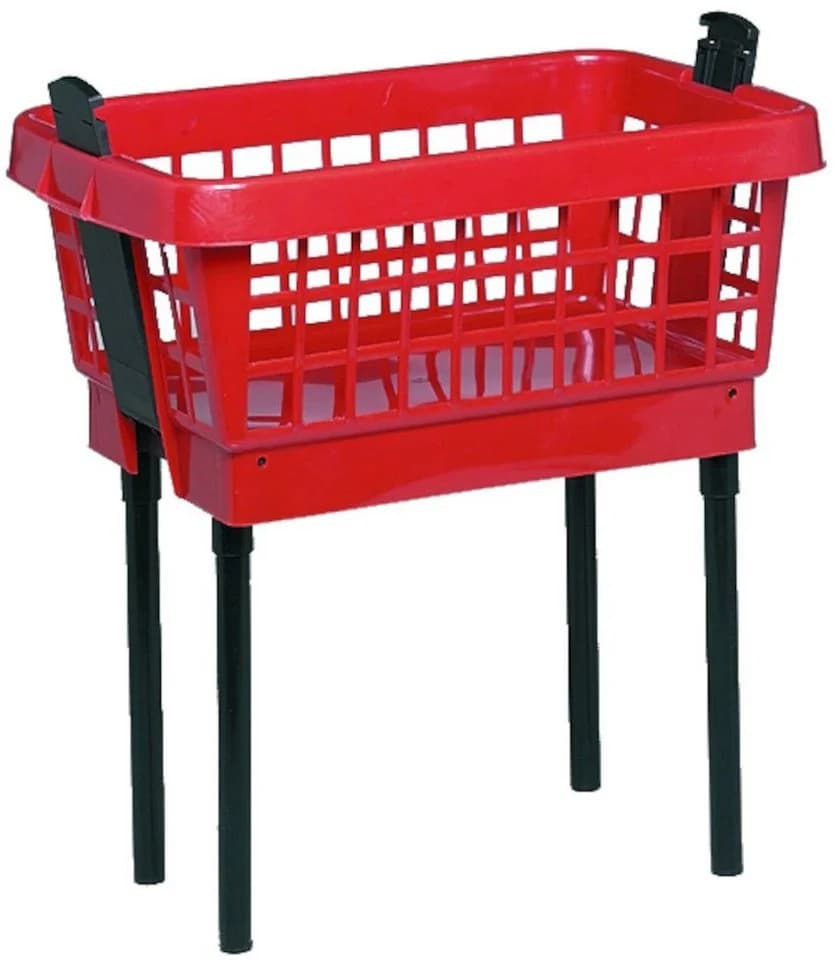 Lockweiler Wäschekorb Kunststoff Rot mit Füßen 45 Liter - Bild 2