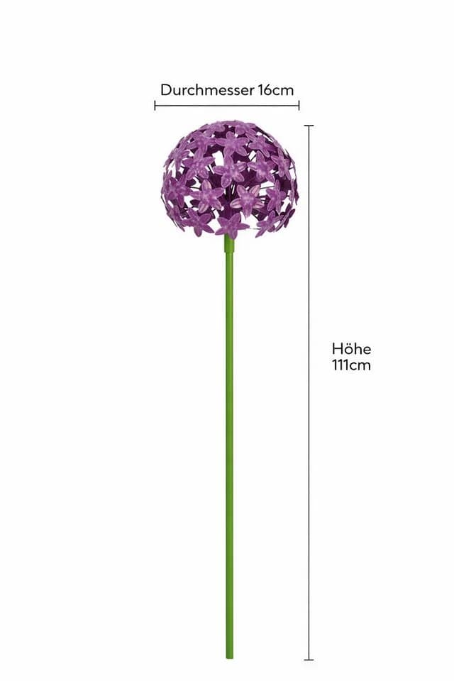 finehomegarden Gartenstecker Allium dunkellila Metall ArtFerro - Bild 2