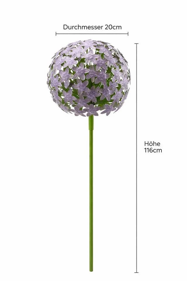 finehomegarden Gartenstecker Allium Purple Metall - Bild 3