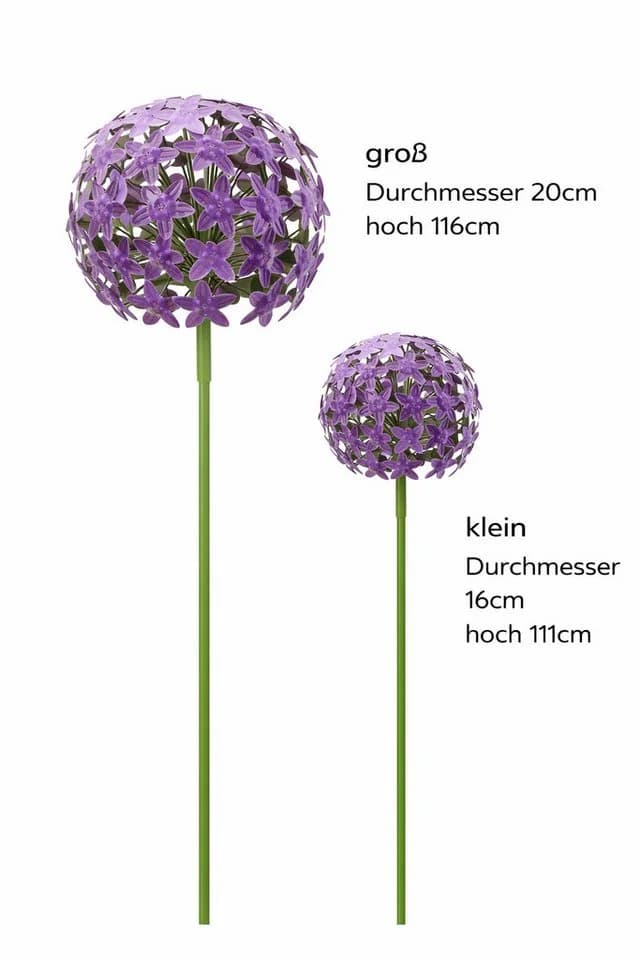 finehomegarden Gartenstecker 2er Set Metall Dunkellila ArtFerro - Bild 2
