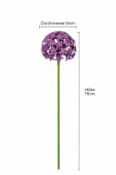 finehomegarden Gartenstecker 2er Set Metall Dunkellila ArtFerro Bild 3