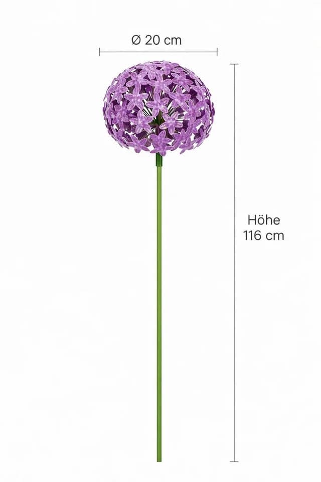 finehomegarden Gartenstecker 2er Set Metall Dunkellila ArtFerro - Bild 4