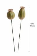 finehomegarden Dekofigur Mohnkapsel Keramik Grün 2er Set Bild 1
