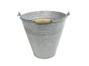 finehomegarden Zink Eimer mit Henkel Grau Pflanzkübel Metall Bild 1