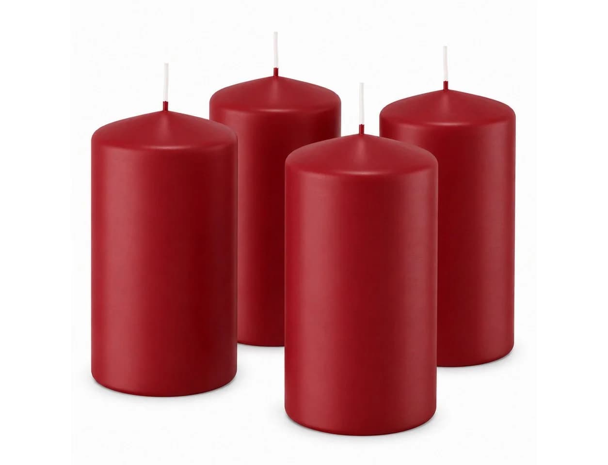 Wiedemann Kerzen Stumpenkerze 4er Set Adventskranzkerzen Altrot - Bild 2