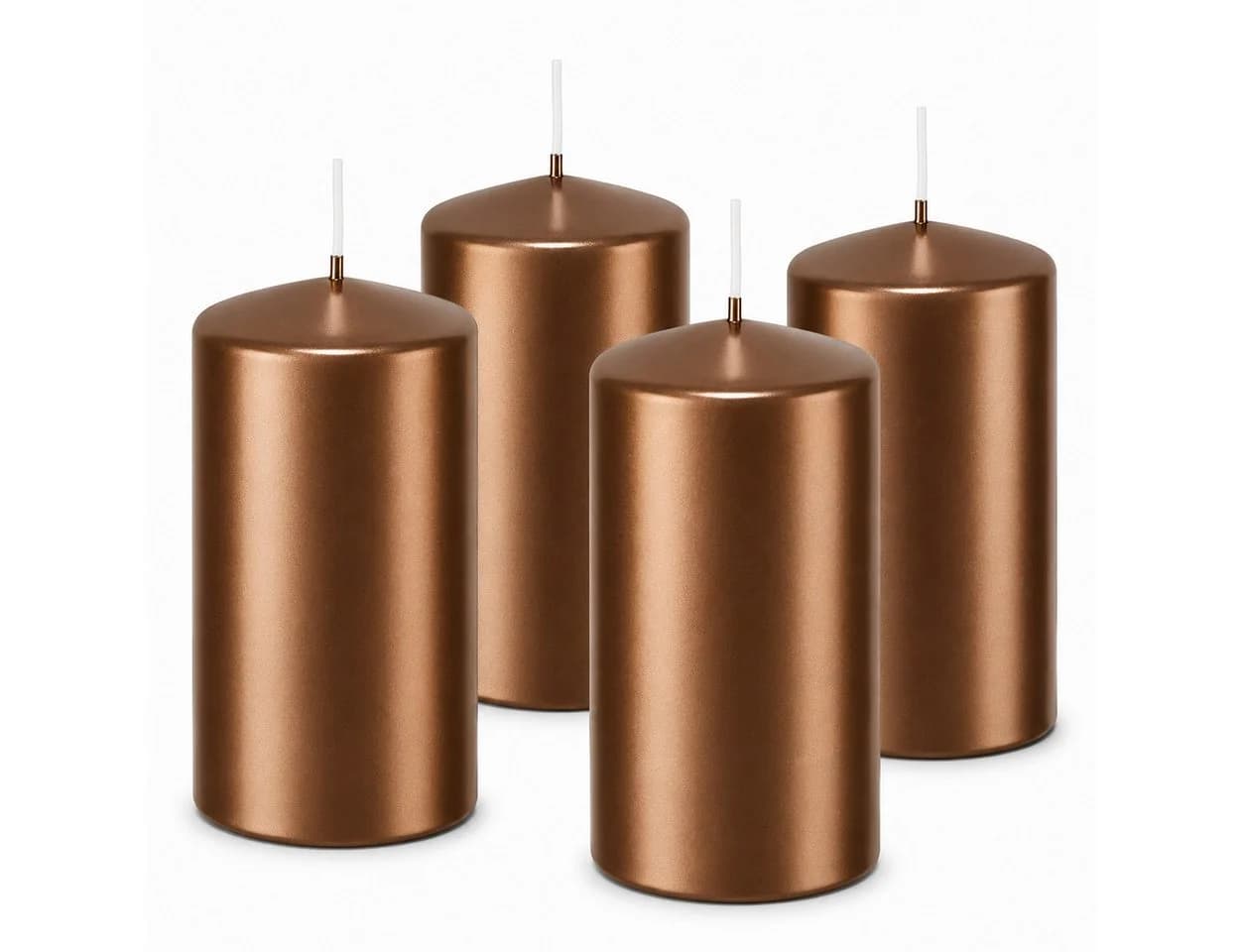 Wiedemann Kerzen Stumpenkerze 4er Set Adventskranzkerzen Bronze - Bild 2