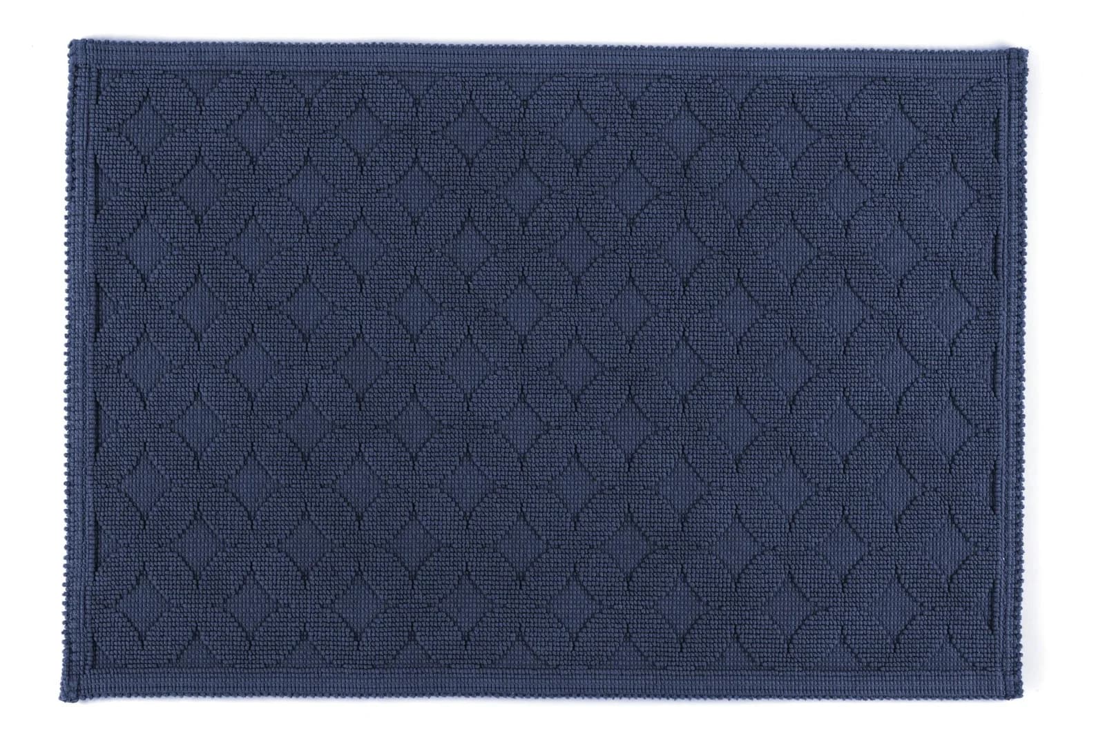 Badematte RHOMTUFT SEASIDE Kobaltblau Baumwolle 60x90 cm