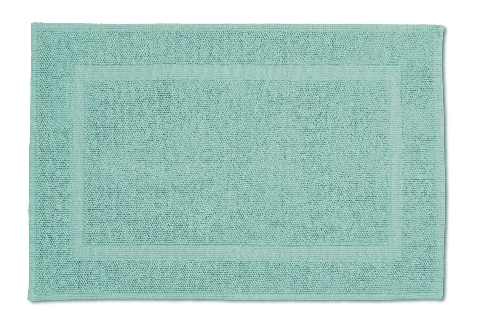 Badematte RHOMTUFT PEARL Aquamarin 100% Baumwolle