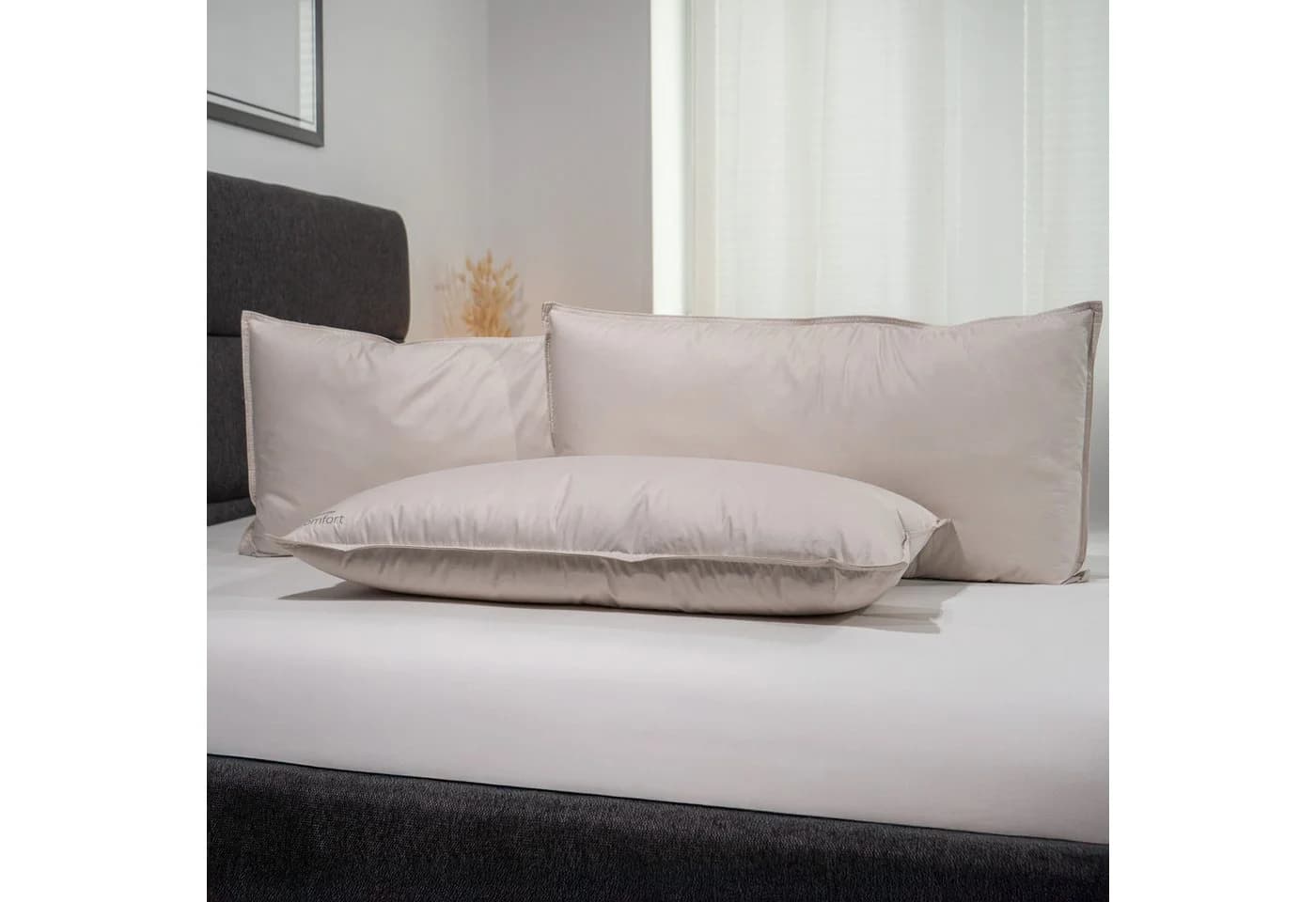 KÜNSEMÜLLER Daunenkissen Comfort 3-Kammer Weiß Baumwolle - Bild 3
