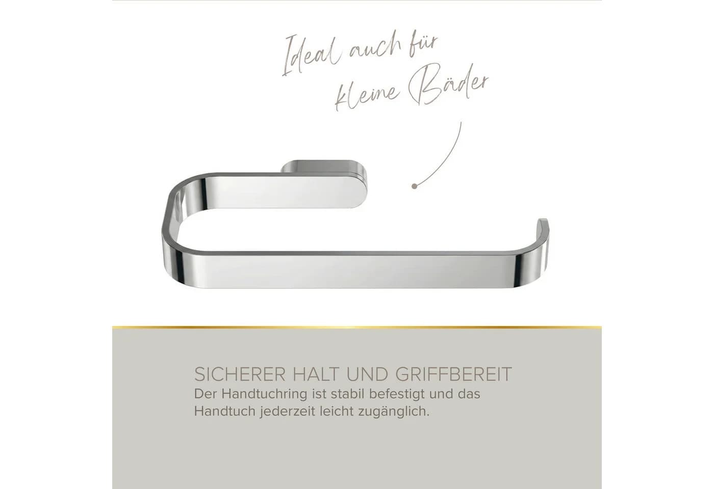 Lenz Handtuchhalter AURA Chrom Modern Reduziertes Design - Bild 5